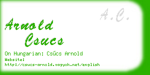 arnold csucs business card